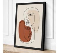 Connected Souls Modern Canvas Wall Art Print 36x24 Inch (91 x 61 cm)