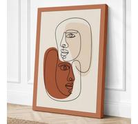 Connected Souls Modern Canvas Wall Art Print 36x24 Inch (91 x 61 cm)