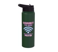 Connected to God Password Prayer Stainless Steel Insulated Water Bottle
