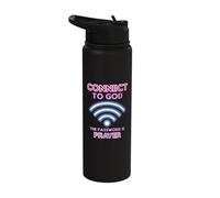 Connected to God Password Prayer Stainless Steel Insulated Water Bottle