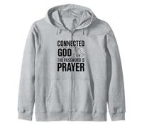 Connected to God The Password is Prayer Zip Hoodie