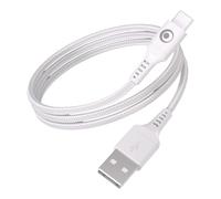 Connected USB-A to USB-C FastCharge 15W 3A Woven Nylon Cable 1.2m, White
