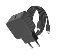 Connected USB C Mains power supply 25W Power Delivery USB C/USB C Cable