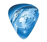 Connected World Guitar Picks 12 Pack Universal ABS Guitar Picks,Connected World Business Commerce Corporation Information,for Acoustic and Electric Guitar,Blue