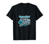 Connecticut Small But Mighty Heart Map Pride T-Shirt