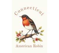 Connecticut State Bird, American Robin (Turdus migratorius) Notebook, Journal for Men, Women, Young Adults, Teens, Kids, Gift for Bird Watchers, ... 120 White Lined Pages, 6"x9", Eco-Friendly