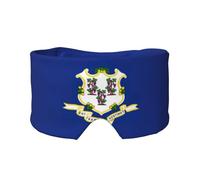 Connecticut State Flag Print Sleep Eye and Ear Muffs Soft Blackout for Adults Kids Comfortable Travel Nap Aid
