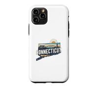 Connecticut State Map Road Trip Bridgeport Stamford Hartford Case for iPhone 11 Pro