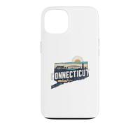 Connecticut State Map Road Trip Bridgeport Stamford Hartford Case for iPhone 13
