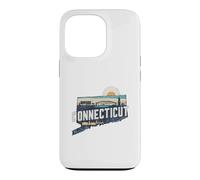 Connecticut State Map Road Trip Bridgeport Stamford Hartford Case for iPhone 13 Pro