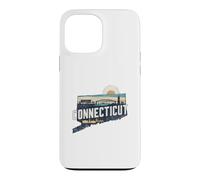 Connecticut State Map Road Trip Bridgeport Stamford Hartford Case for iPhone 13 Pro Max