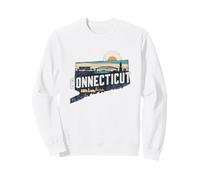 Connecticut State Map Road Trip Bridgeport Stamford Hartford Sweatshirt