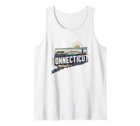 Connecticut State Map Road Trip Bridgeport Stamford Hartford Tank Top