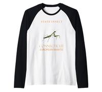 Connecticut Territory Insect The Praying Mantis Raglan Baseball Tee