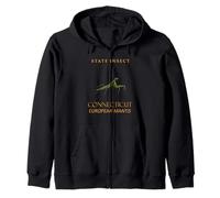 Connecticut Territory Insect The Praying Mantis Zip Hoodie