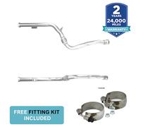 B&M Exhaust Pipe Centre BM50439 - Fits Mercedes-Benz C-Class, CLS, E-Class + Fitting Kit