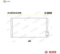 CONNECTING ROD BEARING 71-3572/6 STD STD FOR OM357.909/901/920/927/943 6.0L 6cyl