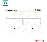 GLYCO 71-4567/4 STD Big End Bearings