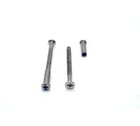 Connecting Screws Chrome M4 x 60mm Bolt Length, 20mm Sleeve Length Back to Back or Male to Female Door Handle Knob or Rose Fasteners (Pack of 2)
