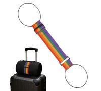 Connecting Strap for Suitcases - Adjustable Extender Anti-Theft Rainbow Design - Strap to Add Bag to Luggage | for Carry, Travel, Cart, Bag, Motorcycle, Backpack