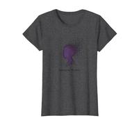 Connecting The Dots: Artistic Profile Silhouette T-Shirt, Women, Dark Heather Grey, L