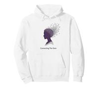 Connecting The Dots: Artistic T Shirts Graphic Artistic Profile Silhouette Pullover Hoodie, Adult Unisex, White, X-Large