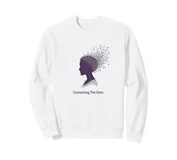 Connecting The Dots: Artistic T Shirts Graphic Artistic Profile Silhouette Sweatshirt, Adult Unisex, White, X-Large