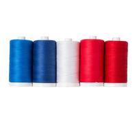 Connecting Threads 100% Cotton Thread Sets for Sewing and Quilting - Large 1200 Yard Spools (Set of 5 - Stars and Stitches)