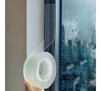 CONNECTION 2inch x 32.8ft Window Weather Sealing Tape Transparent Window Sealant Tape for Winter Draft Isolation Seal and Save Tape Clear Acrylic Sealant Tape for Window Door Keep Out Cold Air Rain