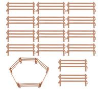 CONNECTION 40 Plastic Large Horse Corral Fencing Accessories Playset 16 x 7 cm Mini Farm Fence Toys Horse Fence Toys for Barn Miniature Animal Fences for Stable Paddock Micro Landscape Decoration Cake