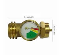 Connection Adapter with Gauge Propane Tanks Gauge Adapter Levels Indicators Universals Brass Fittings Easy to Use Brass Fittings