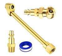 Connection Air Chuck - Double Head Air Chuck | 2-Way Hose Set | Heavy Duty Head with Closed Ball Tire | Leakproof Compressor Accessories Closed Ball for Cars Bikes Motorcycles