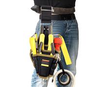 Connection Element Tool Bag - 34.2 x 13 cm Electrician Tool Bag | Electrician Utility Holster Storage Bag | Storage Oxford Cloth with Multiple Pockets for Belt Clip -Be