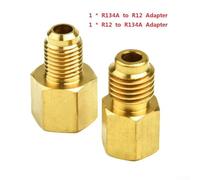 Connection Kit 2PCS Brass Adapters for Seamless Transition Between R12 and For R134a