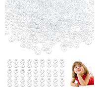 Connection S Clips Pack of 1500 Loom Bands Clasps Colourful Rubber Loops Tool Refill S Clips Loops Bracelet Plastic Loops for Connecting Loom Band Bracelets Jewellery Accessories (Transparent)
