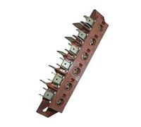 Connection Terminal 6 Wires - Oven, Cooker - Brandt, De Dietrich, Sauter, Thomson, Vedette, Thermos, Blomer, Fagor, Asho, Atag, Allenzi, White