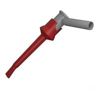 Connector, 10A 1000V CAT II, Brass Nylon Quick Hook with 4MM Banana Jack, Nickel-Plated for Oxidation Resistance, Grip for Electrical Signal Testing in Tight Spaces(Red)