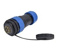 Connector Back Nut IP68 Aviation Power Socket, Industrial Plug Socket with M28 x 1.5mm Thread, 380V 10A Power Connector for Cable Wire SP28, Durable (9 Pin)