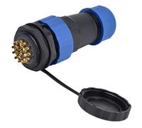 Connector Back Nut IP68 Aviation Power Socket, SP28 Plug, 380V 10A Industrial Power Connector with M28 x 1.5mm Thread for Cable Wire, Durable PA66 Shell for C (16 cores)