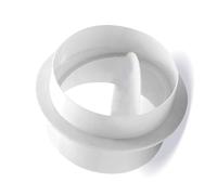 Connector Backdraught Shutter Non-Return Damper Flap to Connect Duct Pipe or Flexible Hose Pipe for Kitchen, Bathroom and Living Area White 125mm