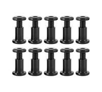 Connector Bolts 10Pcs 304 Stainless Steel Hex Bolts Connecting Screws Black Socket Cap Nuts for Cabinet, Worktop, Furniture