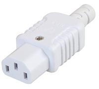 CONNECTOR, C13 REWIREABLE STRAIGHT WHITE