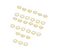 Connector Findings Jewelry Making Oval Brass End Rings Two Hole 30 Count with Charm Linking Beading Finishing Use Jewelry Connector Findings Oval End Rings Brass Linking Parts Bead Strand Finishers