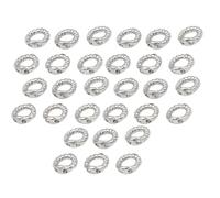 Connector Findings Jewelry Making Oval Brass End Rings Two Hole 30 Count with Charm Linking Beading Finishing Use Jewelry Connector Findings Oval End Rings Brass Linking Parts Bead Strand Finishers