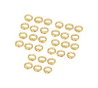 Connector Findings Jewelry Making Oval Brass End Rings Two Hole 30 Count with Charm Linking Beading Finishing Use Jewelry Connector Findings Oval End Rings Brass Linking Parts Bead Strand Finishers