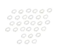 Connector Findings Jewelry Making Oval Brass End Rings Two Hole 30 Count with Charm Linking Beading Finishing Use Jewelry Connector Findings Oval End Rings Brass Linking Parts Bead Strand Finishers