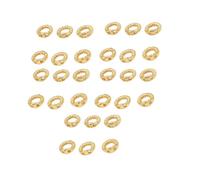 Connector Findings Jewelry Making Oval Brass End Rings Two Hole 30 Count with Charm Linking Beading Finishing Use Jewelry Connector Findings Oval End Rings Brass Linking Parts Bead Strand Finishers