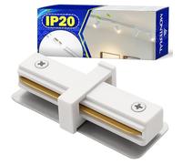 Connector for Single-Phase Mounting Rail for Lighting Systems 220-240V - Busbar Connector Has Protection Class IP20 - White Colour - Warranty 10 Years - MONTERAL