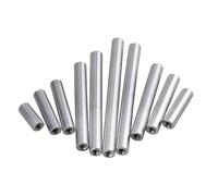 Connector nuts, 18 100mm, M4 Round Aluminum Standoffs for Diy Model, Threaded Sleeve Connector 10pcs(18mm)