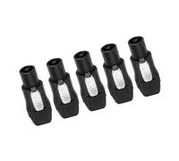 Connector Plugs External Metal Release Tabs, Black | Compatible with Neutrik Speakon NL4FX NL2FC NL2FC, 4Position Wiring Layout, 5 Plugs Included